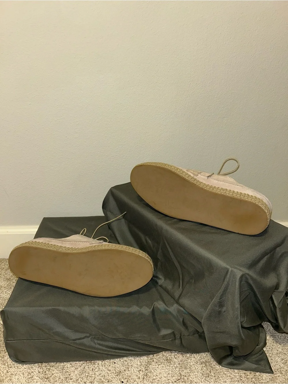 NEW Rachel Comey Beige Suede Espadrille Platform Lace-Up Shoes Sz 9.5